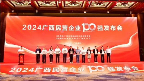 喜報！中偉在“2024廣西民營企業(yè)100強發(fā)布會”上榮獲三項大獎